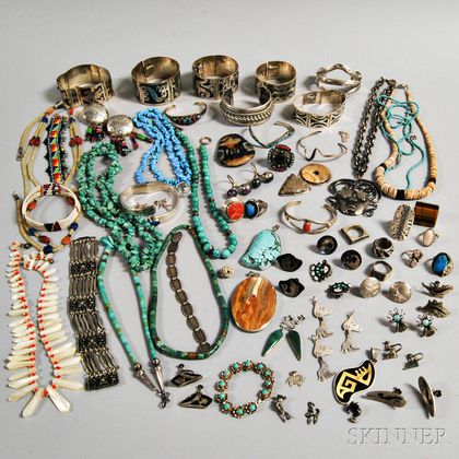 Group of Mostly Mexican and Native American Jewelry