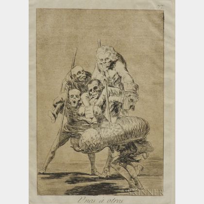 Francisco de Goya (Spanish, 1746-1828) Unos à ostros