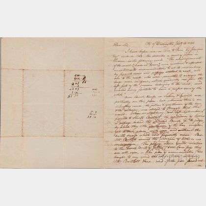 Pickering, Timothy (1745-1829) Autograph Letter Signed, Washington, D.C., 16 January 1806.