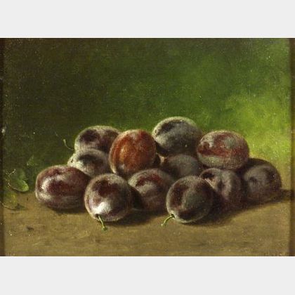 George W. Harvey (American, 1801-1878) Still Life with Plums