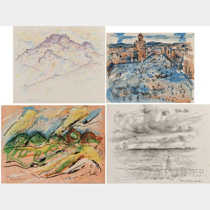 Ivan Le Lorraine Albright (American, 1897-1983) Twenty-one Unframed Travel Sketches