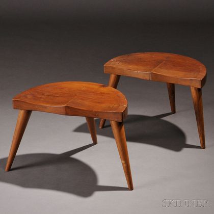 Pair of Low Stools Attributed to Arthur Cunningham 