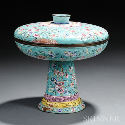 Canton Enamel Covered Compote