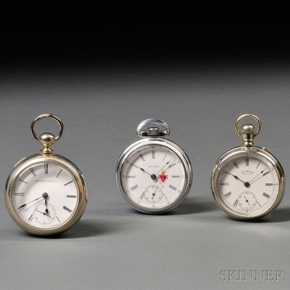 Three Open Face American Watches