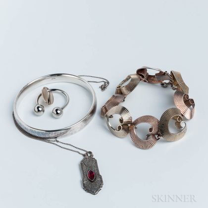 Group of Sterling Silver Jewelry and Accessories