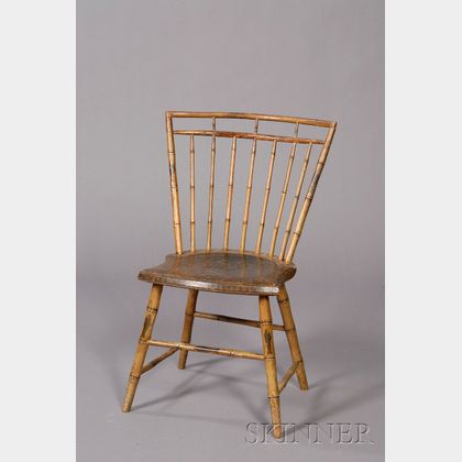 Paint-decorated Bamboo-turned Windsor Side Chair