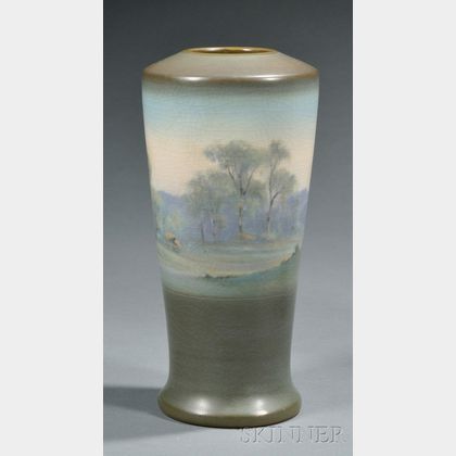 Rookwood Pottery Scenic Vellum Vase