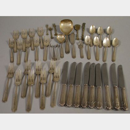 Westmorland Sterling Silver Lady Hilton Pattern Partial Flatware Service for Eight