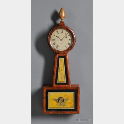 Rare Miniature Mahogany Patent Timepiece by John Polsey