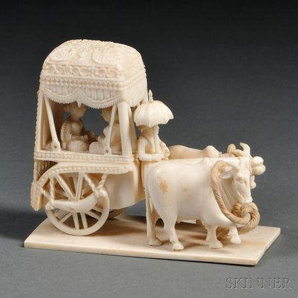 Ivory Carving of a Cart