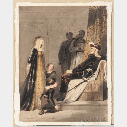 British School, 19th Century, Elizabeth Woodville Pleading for Her Children (the children of Edward IV, Edward V and Richard of Shrewsb