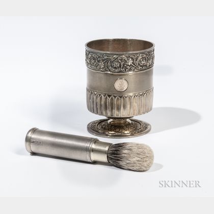 Matched George III/IV Sterling Silver-gilt Shaving Set