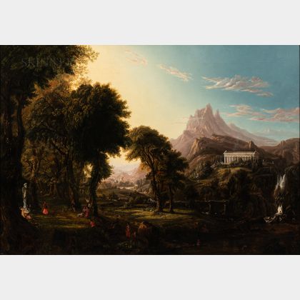 After Thomas Cole (American, 1801-1848) A Dream of Arcadia