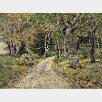 Edward Parker Hayden (American, 1858-1922) Road Through the Trees