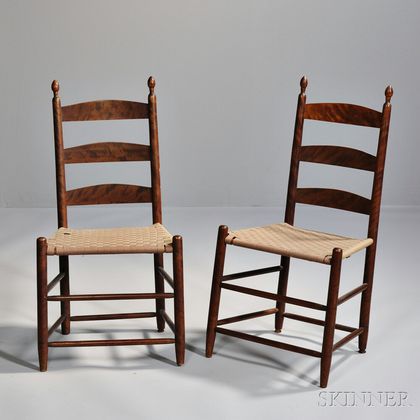 Pair of Birch Shaker Tilter Side Chairs