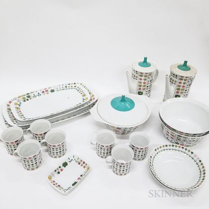 Eighteen Pieces of Rosenthal Porcelain Tableware. Estimate $200-400