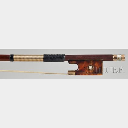 French Gold Mounted Viola Bow, Victor Fetique