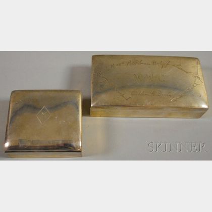 Two Sterling Silver-cased Boxes