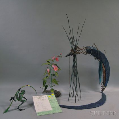 Three 20th Century Mixed-media Sculptures: Tim Cotterill ("Frogman") (British, b. 1950),Ladies First