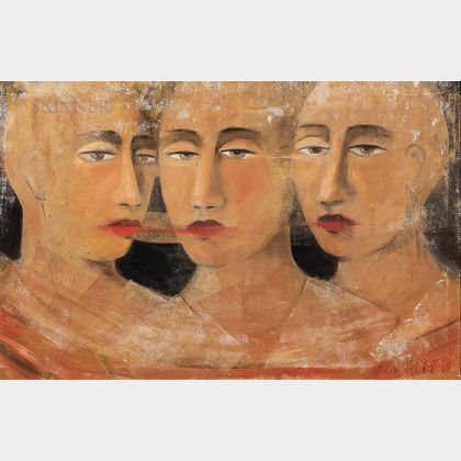 David Harouni (American, b. 1962) Untitled (Three Faces)