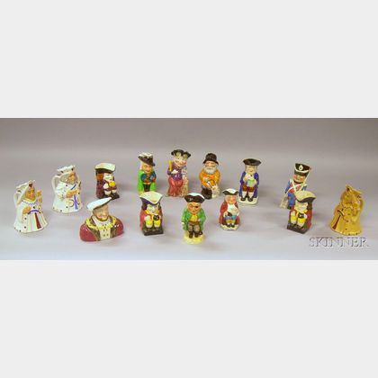 Fourteen Small Ceramic Toby Jugs