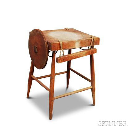 Shaker Red-stained Maple Cheese Press