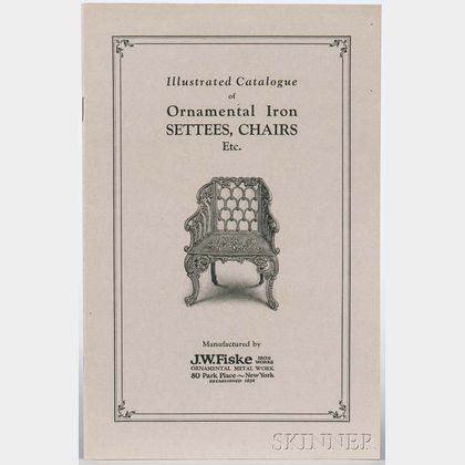 Illustrated J.W. Fiske Iron Works Catalog of Ornamental Iron Settees, Chairs, Etc.