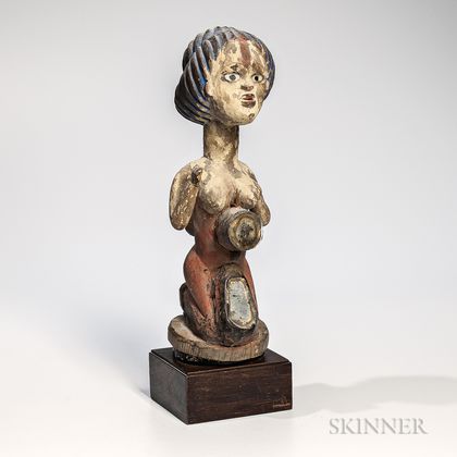 Punu -Lumbo Female Reliquary Figure