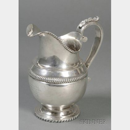 Classical Coin Silver Presentation Pitcher