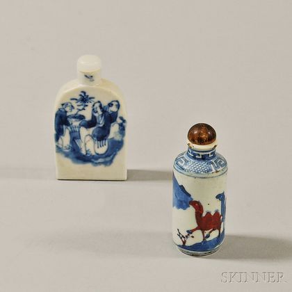 Two Porcelain Snuff Bottles