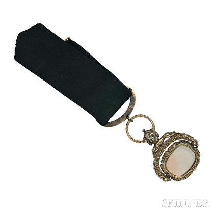 Antique Gold and Hardstone Fob