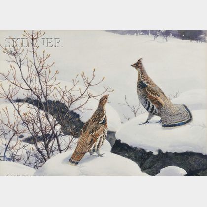 Aiden Lassell Ripley (American, 1896-1969) Grouse and Winter Food