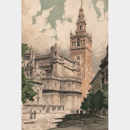 Rudolf Veit (German, 1892-1979) Two Spanish Architectural Views: Sevilla