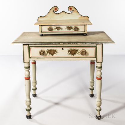 Light Grey/green-painted Dressing Table