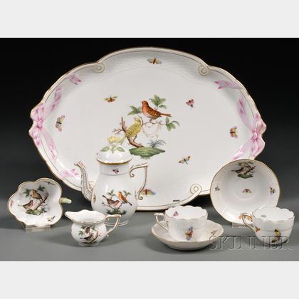 Herend Rothschild Pattern Porcelain Tete-a-tete Service