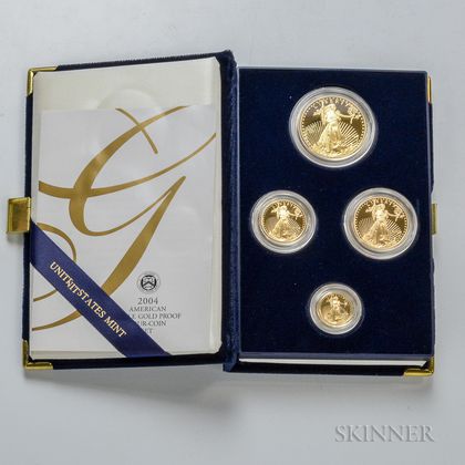 2004 American Gold Eagle Four-coin Proof Set. Estimate $2,000-3,000