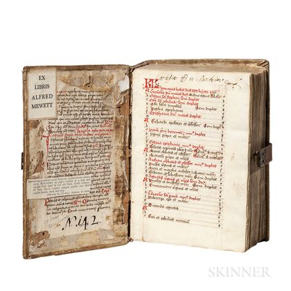 Breviary for Augustinian Use, Latin Text Manuscript on Paper, 15th Century.