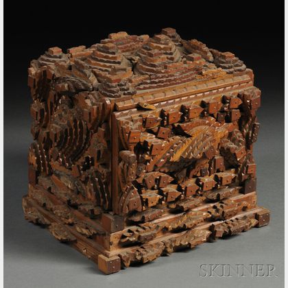 Chip-carved Tramp Art Box