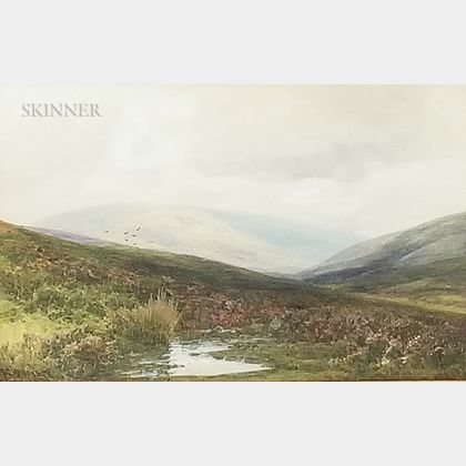 Frederick John Widgery (British, 1861-1942) Hillside Landscape