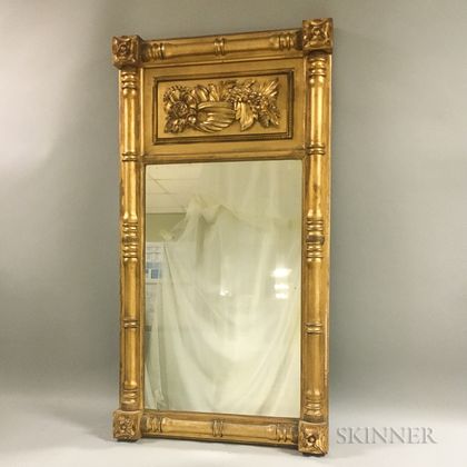 Classical Carved Gilt-gesso Split-baluster Tabernacle Mirror