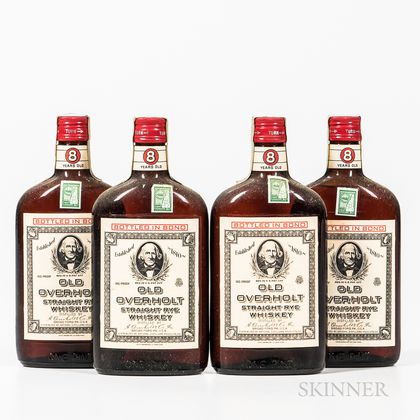 Old Overholt 11 Years Old 1951, 4 pint bottles Spirits cannot be shipped. Please see http://bit.ly/sk-spirits for more info. 