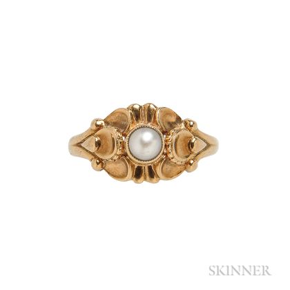 Georg Jensen 18kt Gold and Pearl Ring