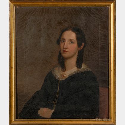 American School, 19th Century Pair of Portraits of Mr. and Mrs. Daniel Emory Pratt of Beacon Hill, Boston.