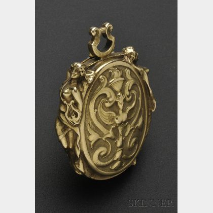 Renaissance Revival 18kt Gold Figural Locket, Tiffany & Co.