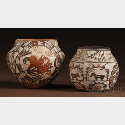 Two Polychrome Southwest Pottery Bowls