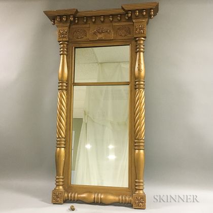 Federal Carved Gilt-gesso Tabernacle Mirror