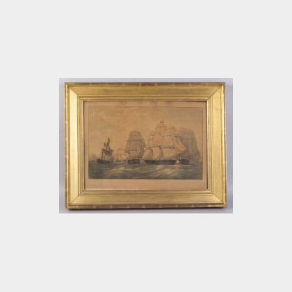 Day & Haghe, Lithographer (English, 19th Century) The Capture of the U.S. Frigate President by a British Squadron, under the Command of