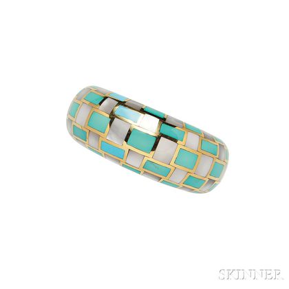 18kt Gold, Mother-of-pearl, and Turquoise Bracelet, Tiffany & Co.