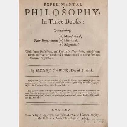 Power, Henry (1623-1668) Experimental Philosophy