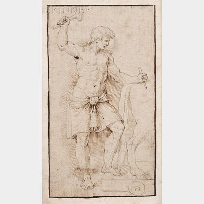 Italian School, 16th/17th Century, Three Unsigned Old Master Drawings: Italian School, 16th Century, Sacrificial Procession, After Raph